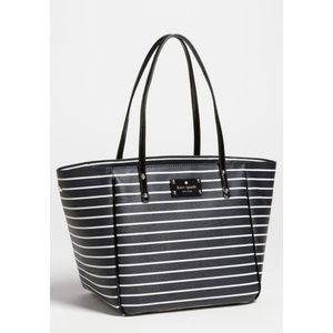 Kate Spade City Stripe Syndey Tote Bag Navy/White